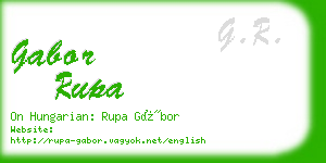 gabor rupa business card